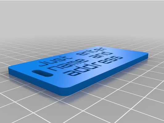 my customized customizer version of luggage label by kacper i3 3d print model - Mito3D