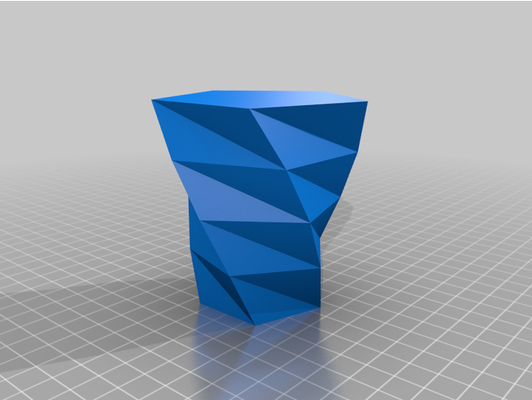 my personalizzato contorto poligono vaso by carlg 3d print model - Mito3D