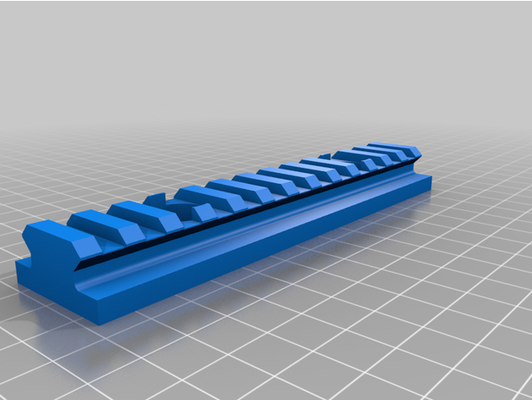 my customized parametric nato picatinny rail by hypnofobia 3d print model - Mito3D