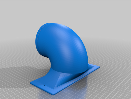 k40 laser exhaust vent up or 100mm duct by riosouza 3d print model - Mito3D