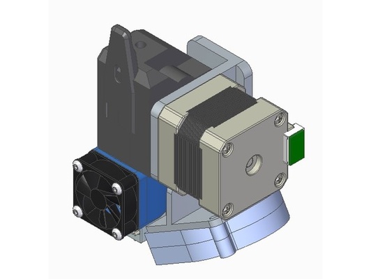 pxmalion werkzeugkopf v6 by natronik 5015 gebläse ventilator leitung bmg extruder e3d 3d print model - Mito3D