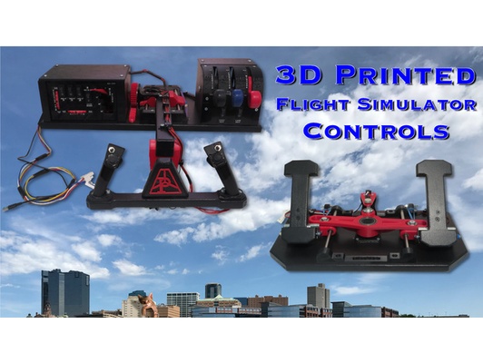 3d printed flight simulator controls by pptinkles computer accessories electronics controller 3d print model - Mito3D