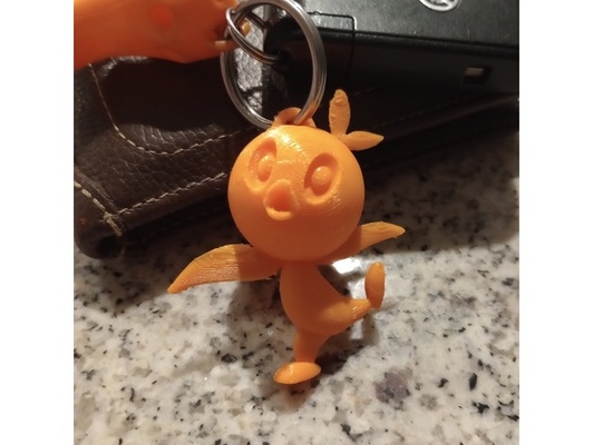 laranja pássaro chaveiro by legal macaco personagem disney 3d print model - Mito3D