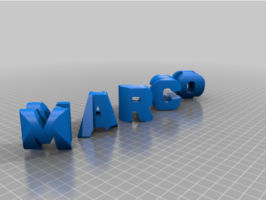 sposi assolo triplicare lettera blocchi ambigramma by mi dispiace personalizzato 3d print model - Mito3D