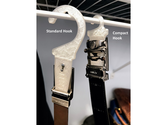 combination ratchet or pin belt hanger by atst133 buckle holder closet 3d print model - Mito3D