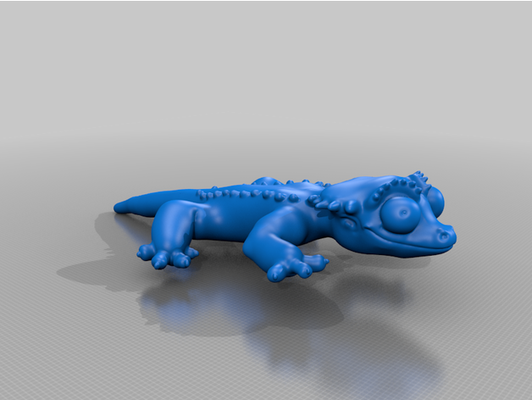 extra derpy crested gecko by spuzzle lizard 3d print model - Mito3D