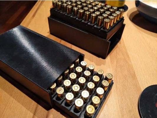 50rd box 9mm ammo by choko 3d print model - Mito3D