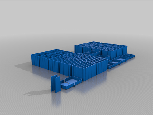 modüler bileşen depolama by grandadruinsstuff kutu çekmeceler birbirine geçmiş istiflenebilir istifleme konteyner çözüm 3d print model - Mito3D