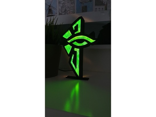 éclairé entrée led lumière lampe by vérifier bureau logo résistance bande foudre 3d print model - Mito3D