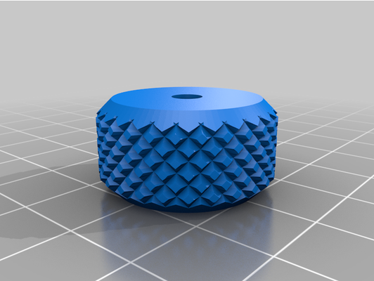 my customized knurled knob by lucax 3d print model - Mito3D