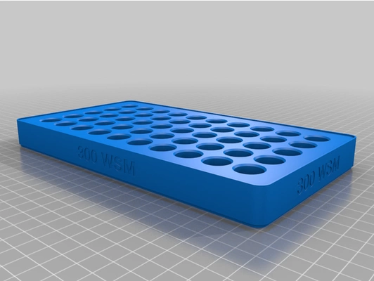300 wsm stapeln geladen block by messing ring 300wsm munition patrone patronen halter unterstützung neuladen werkzeuge tablett 3d print model - Mito3D