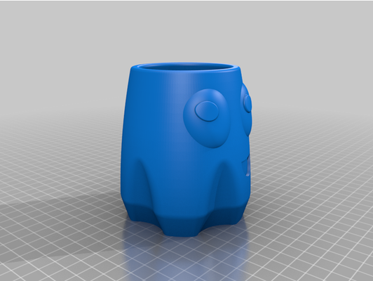 pac-man ghost beaker pen pot by 3dmechanics holder plant 3d print model - Mito3D