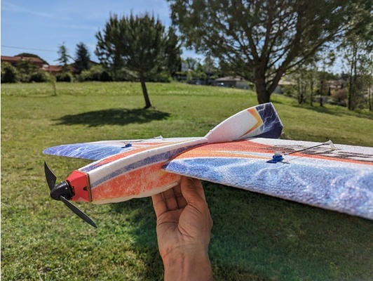 lightning dancing wings nose cover motor mount by aeropic 1806 openscad rc plane 3d print model - Mito3D