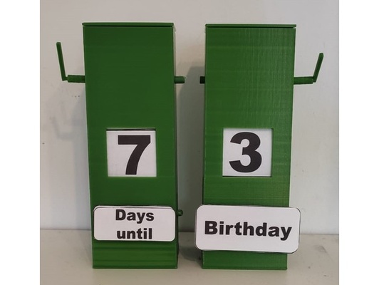 countdown display by ben114 day counter 3d print model - Mito3D