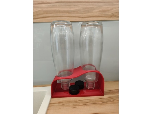 soda corriente botella estante soporte 1l vaso by ataque río secador botellas seco secado vidrio cocina flujo sodastreamglassbottle sodastreamstand 3d print model - Mito3D