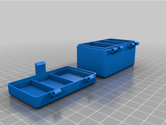 divided hinged box by kodiakwoodsman customized 3d print model - Mito3D