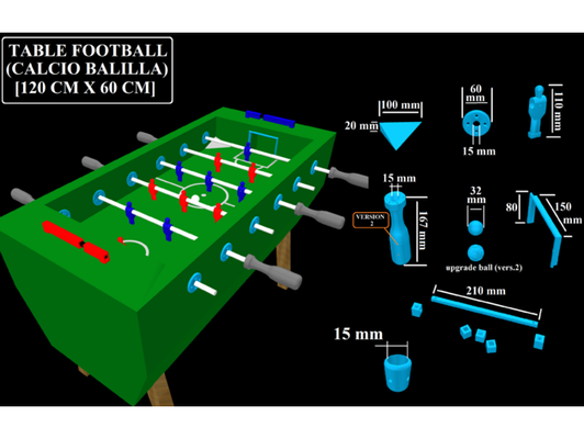 table football by slyworks 3d print model - Mito3D