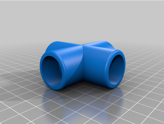 4 flat pipe connector 20 mm by djed84 customized 3d print model - Mito3D