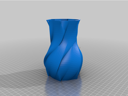 vase by moonztar blume spiral verdrehte design modus 3d print model - Mito3D