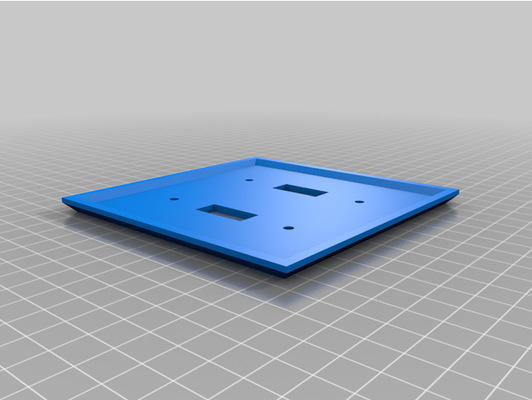 2 gang switch plate by daviddohm customized 3d print model - Mito3D