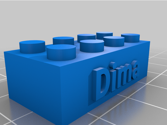 my customized lego compatible text bricks by dwinches 3d print model - Mito3D