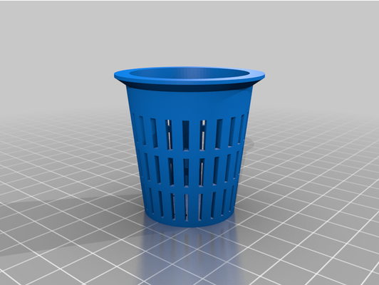 my customized parametric net pot cup hydroponics aeroponics fogponics by thilfiker1 3d print model - Mito3D
