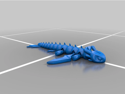 articulé édenté to train dragon by pousser 3d print model - Mito3D