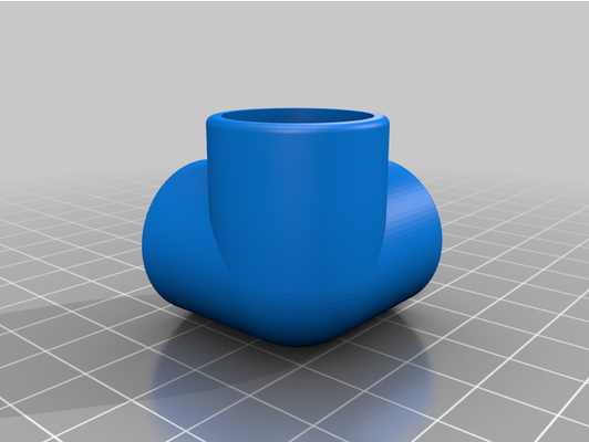 my customized 3 corner pipe connector - customizer by djed84 3d print model - Mito3D
