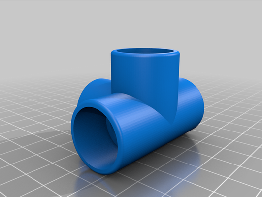 my customized 4 edge pipe connector 3 by djed84 3d print model - Mito3D
