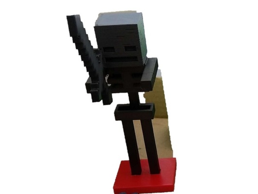 wither skeleton by salamanderlime minecraft 3d print model - Mito3D