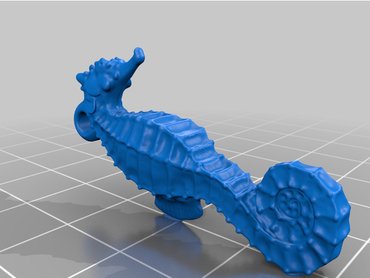 caballo mar 3ps llavero by fusco hipocampo 3d print model - Mito3D