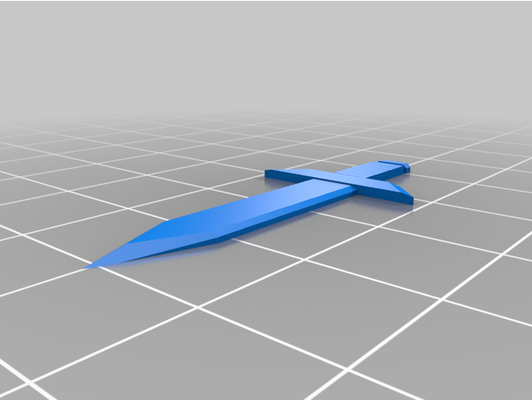 small toy sword by salamanderlime dollhouse treasure 3d print model - Mito3D