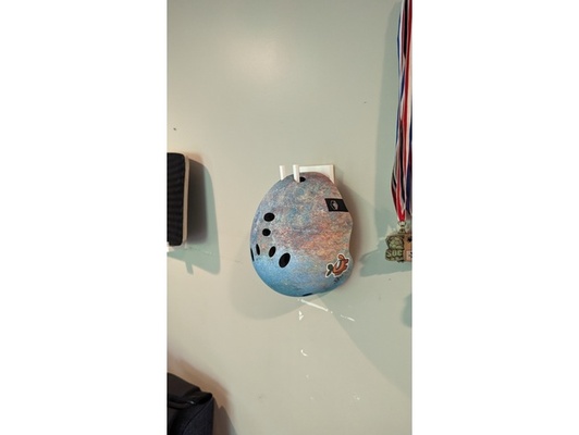 helmet mount by did2323 hanger hook wall 3d print model - Mito3D