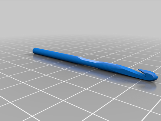 mini crochet hook - tiny toy doll 35mm by drewster99 customized 3d print model - Mito3D