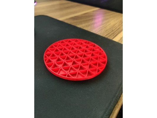 nasa coaster by dylan beaudry beverage coasters drink isogrid isometric grid office 3d print model - Mito3D