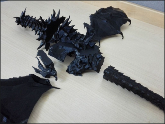 alduin skyrim by abonnieren 50cm drachen 3D print model - Mito3D