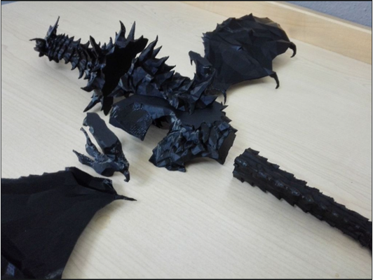 alduin skyrim by alexseed 50cm grande continuar dragones 3d print model - Mito3D