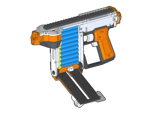 nerf griffon agrafeuse bulk reload interne magazine by capitaine 3d print model - Mito3D