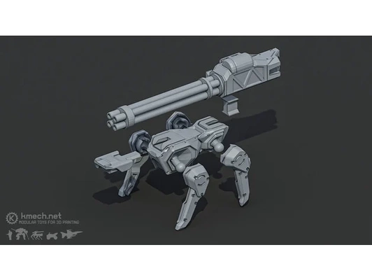 xorn small dog by kmech toys mech mecha modular robot robotics 3d print model - Mito3D