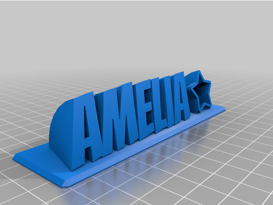 regalo to amelia by j personalizzato 3d print model - Mito3D