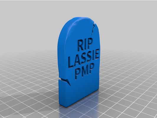 lápida mortuoria etiqueta muchacha pmp by ceejay45 personalizado 3d print model - Mito3D