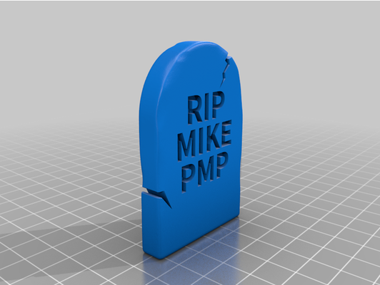 headstone tag mike pmp by ceejay45 customized 3d print model - Mito3D