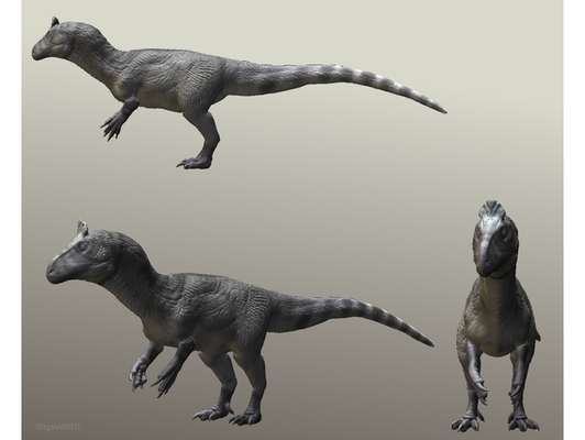 criolofossauro estatueta by dragonartist15 animal animais dinossauro penas escultura estátua terópode 3d print model - Mito3D