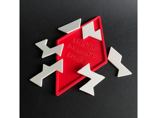 marsmensch diamant puzzle licht by georgmierau schwer 3d print model - Mito3D