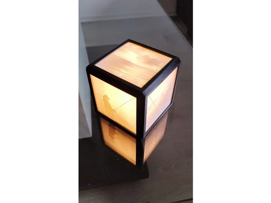 litofano cubo ligero by chunimon 3d print model - Mito3D