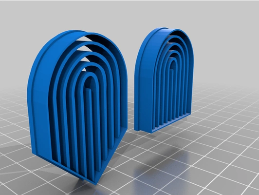 arco arcilla arete cortadores 1 75 pulgadas by hayleyerin cortador pendientes polímero 3d print model - Mito3D