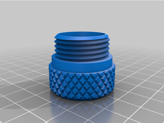 my angepasst gerändelt screw top container by shahwar97 3d print model - Mito3D