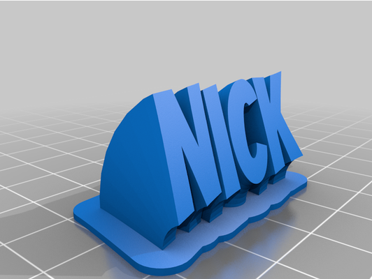 nick by stella tonno personalizzato 3d print model - Mito3D