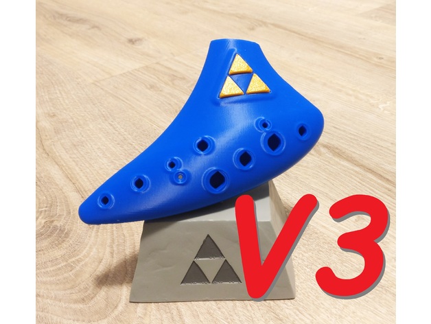 ocarina of 12 orifício alto c by ecan3 hole instrumento música time 3D print model - Mito3D