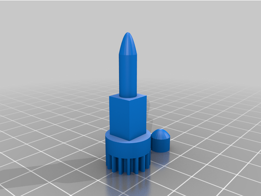 kiwico launcher - replacement stem by khellewell 3d print model - Mito3D